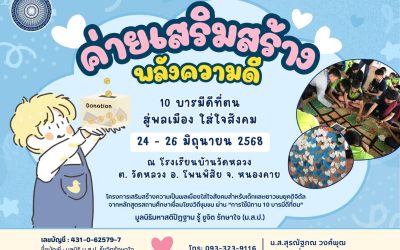 โครงการเสริมสร้างความเป็นพลเมืองใส่ใจสังคมสำหรับเด็กและเยาวชนยุคดิจิตัลจากหลักสูตร สถานศึกษาเชื่อมโยงวิถีชุมชน ผ่าน“การใช้นิทาน 10 บารมีดีที่ตน โดย มูลนิธิมหาสติปัฏฐาน รู้ ชูจิต รักษาใจ (ม.ส.ป.)